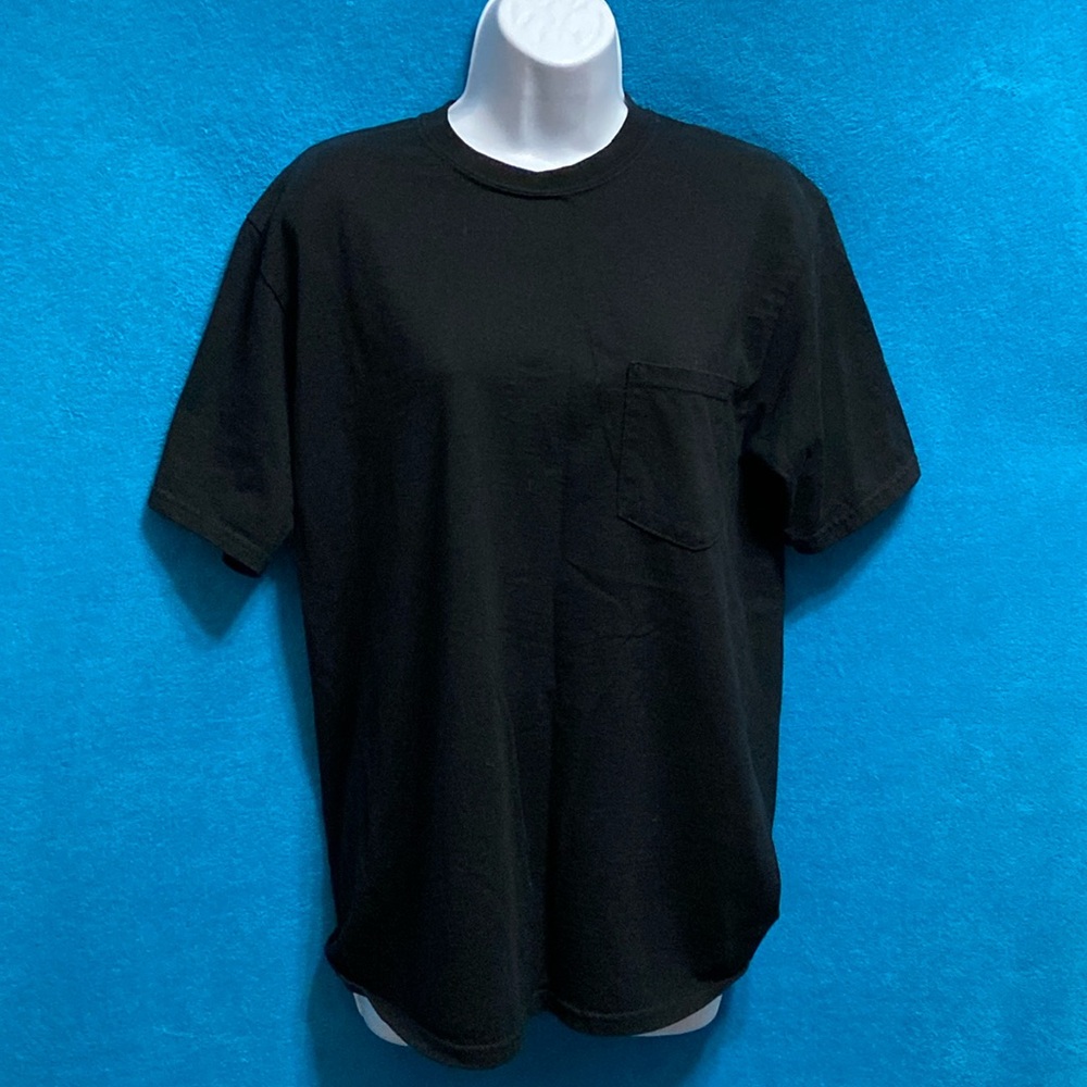Gildan Dryblend plain black tee